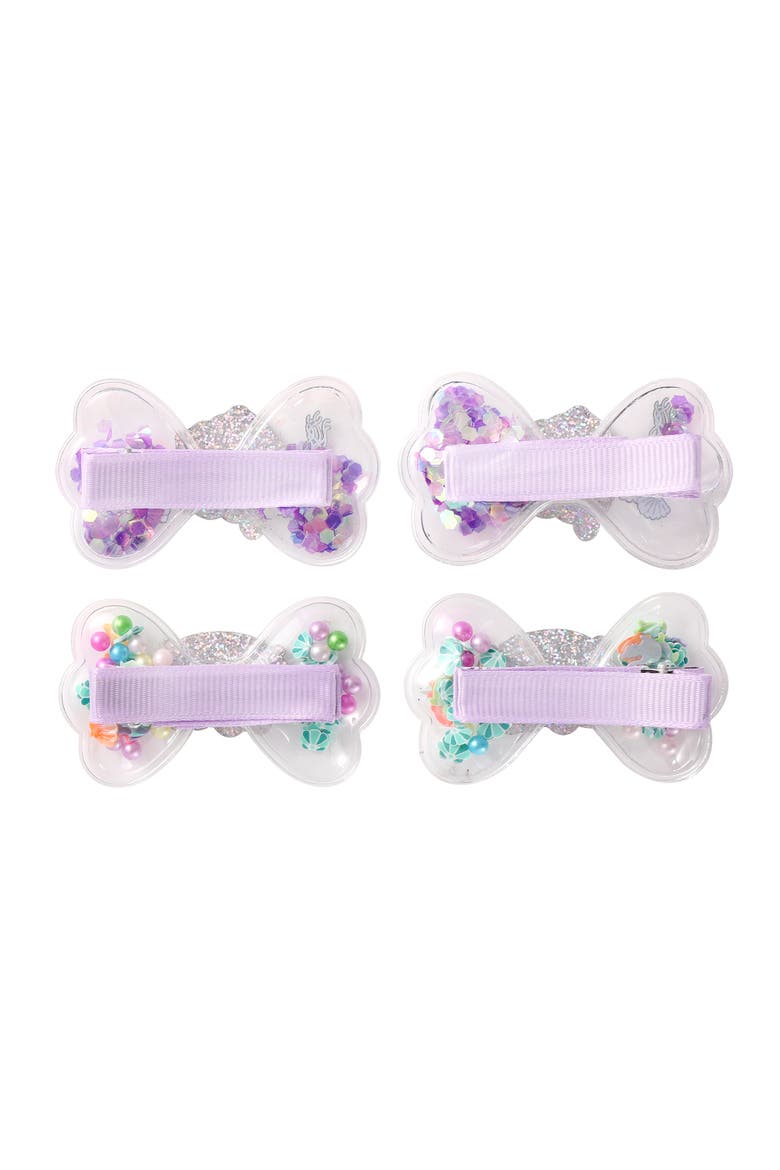 Mermaid Hair Clips 4-Piece Set, Snap Back Shaker Hair Clips, Sanrio Accessories, Alternate, color, Multicolored