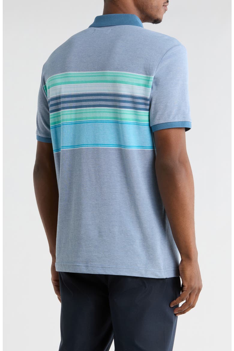Stripe Cotton Polo, Alternate, color, COPEN BLUE