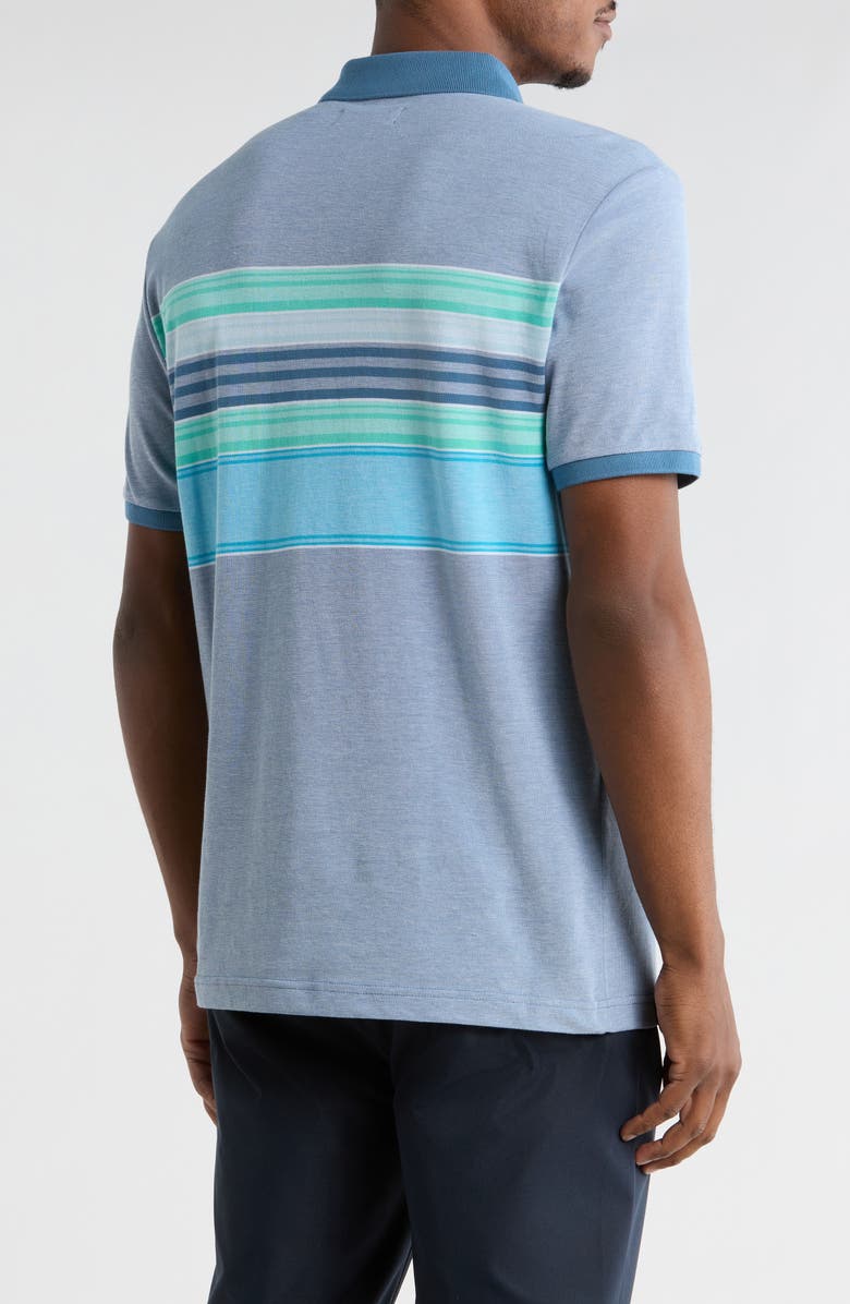 Original Penguin Stripe Cotton Polo, Alternate, color, Copen Blue