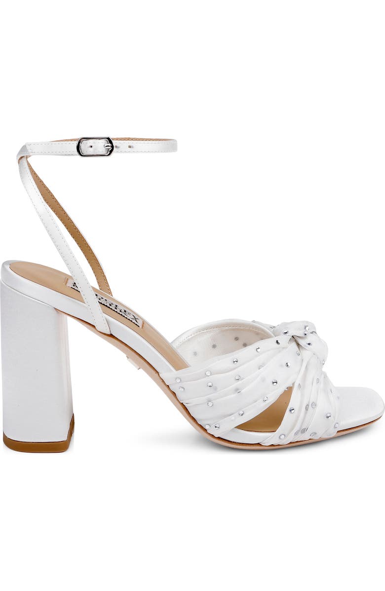 Badgley Mischka Collection Wila Ankle Strap Sandal, Alternate, color, White Satin