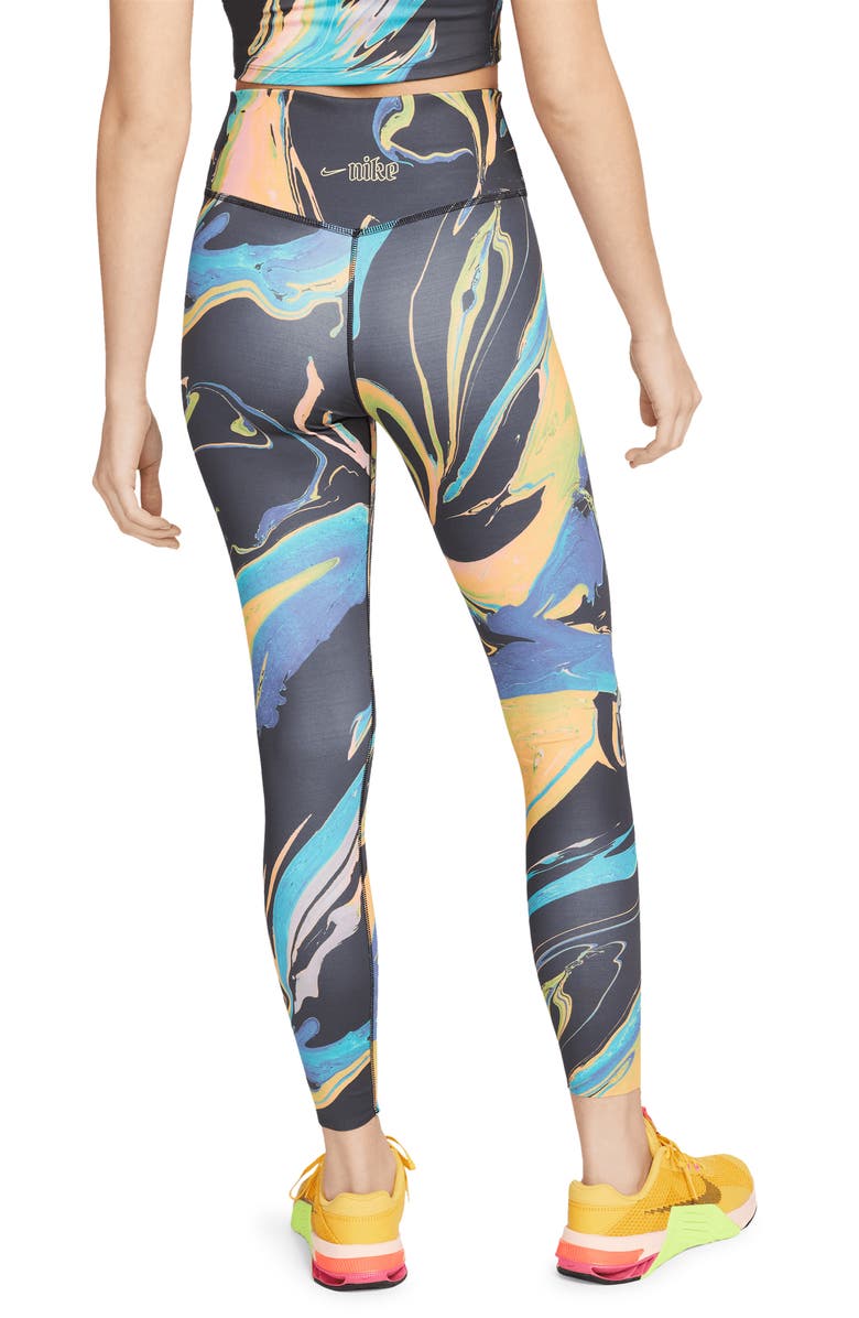 Nike Aurora Marble Print Leggings, Alternate, color,