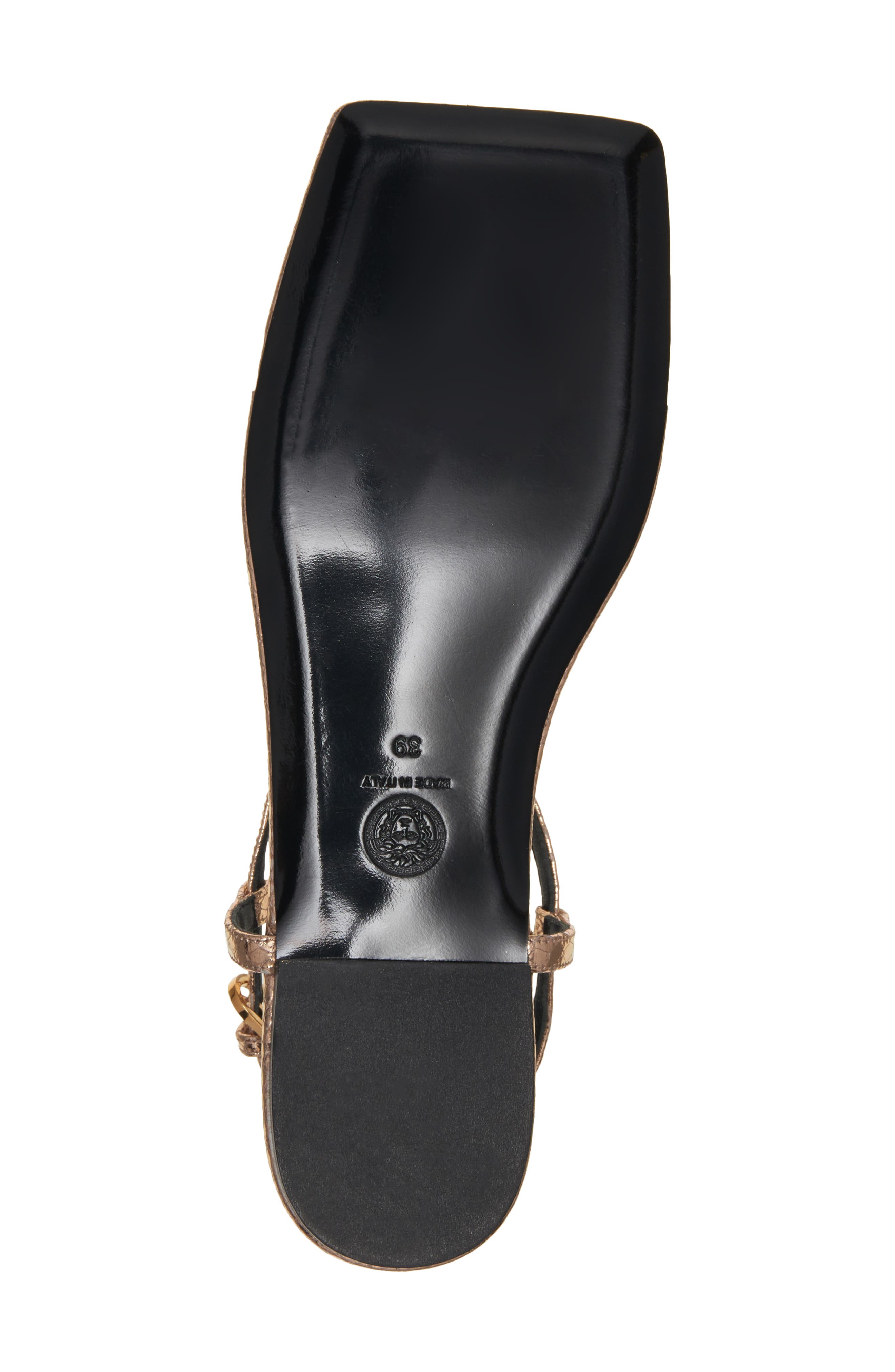 Versace Crystal Medusa '95 T-Strap Sandal, Alternate, color, 