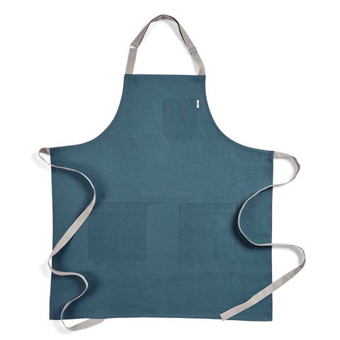 Linen Bib Apron, 33" x 30" Inch
