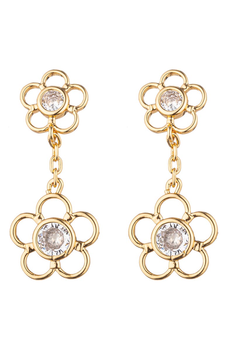 EYE CANDY LOS ANGELES Daisy Drop Earrings, Main, color, Gold