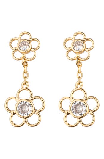 Eye Candy Los Angeles Charlotte Daisy Drop Earrings In Gold