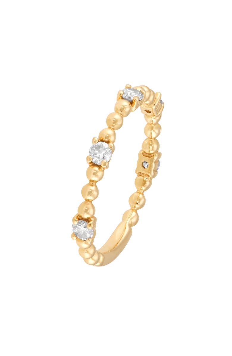Frankie & Zoe Diamond Beaded Band Ring, Alternate, color, Yellow Gold