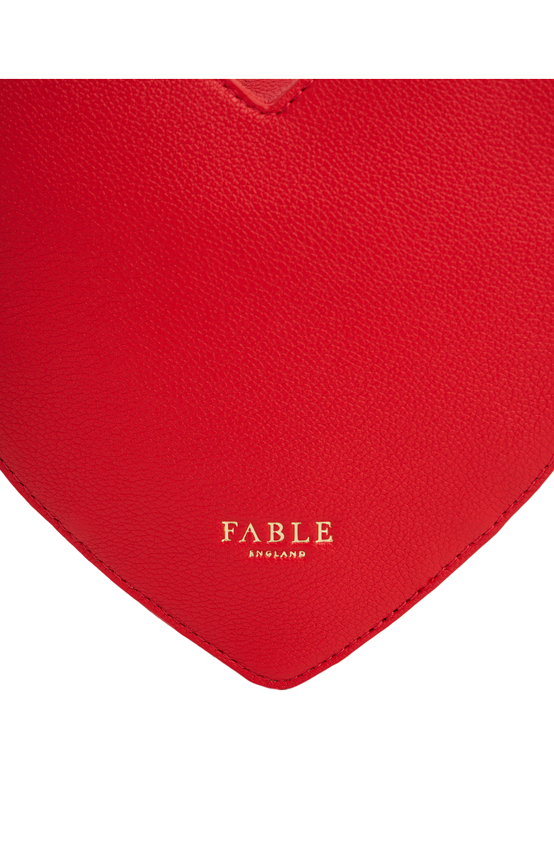 Fable England Penelope Heart Crossbody Purse, Alternate, color, Red