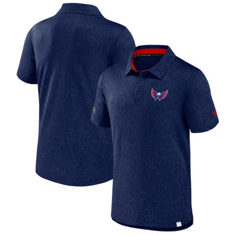 Men's Fanatics  Navy Washington Capitals Authentic Pro Jacquard Polo