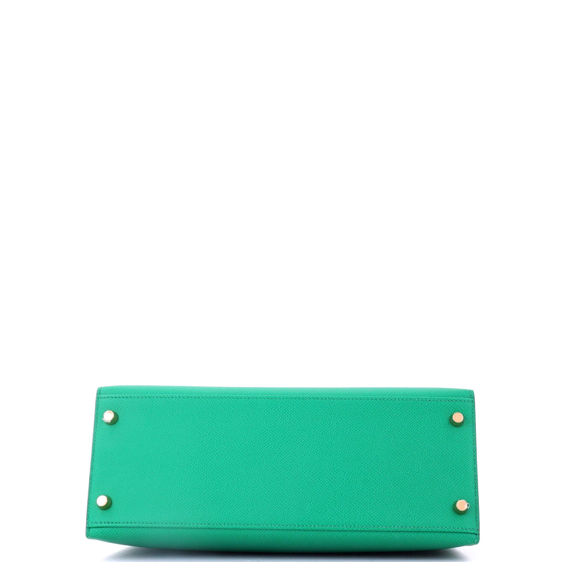 Pre-Owned Hermes Kelly Handbag Green Epsom with Gold Hardware 28, Alternate, color, Vert Jade