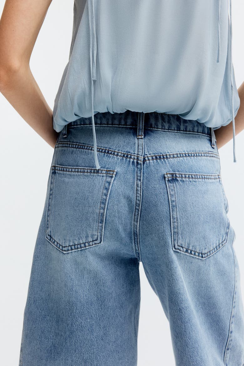 Denim Bermuda Shorts, Alternate, color, Light denim blue