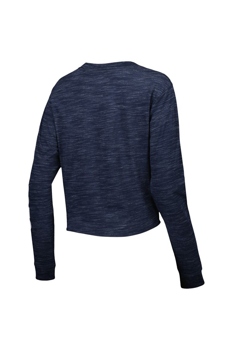 Women's New Era Navy New England Patriots Crop Long Sleeve T-Shirt, Alternate, color, Navy
