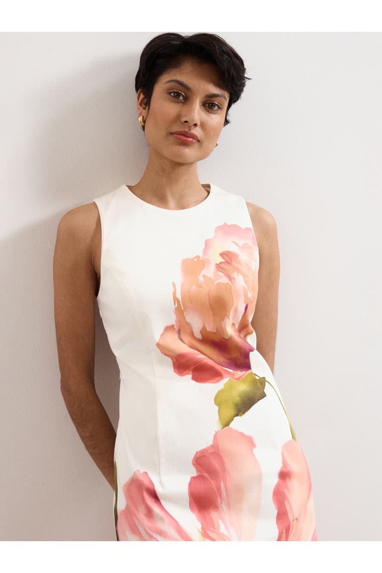 Nadina Floral Dress, Alternate, color, Cream