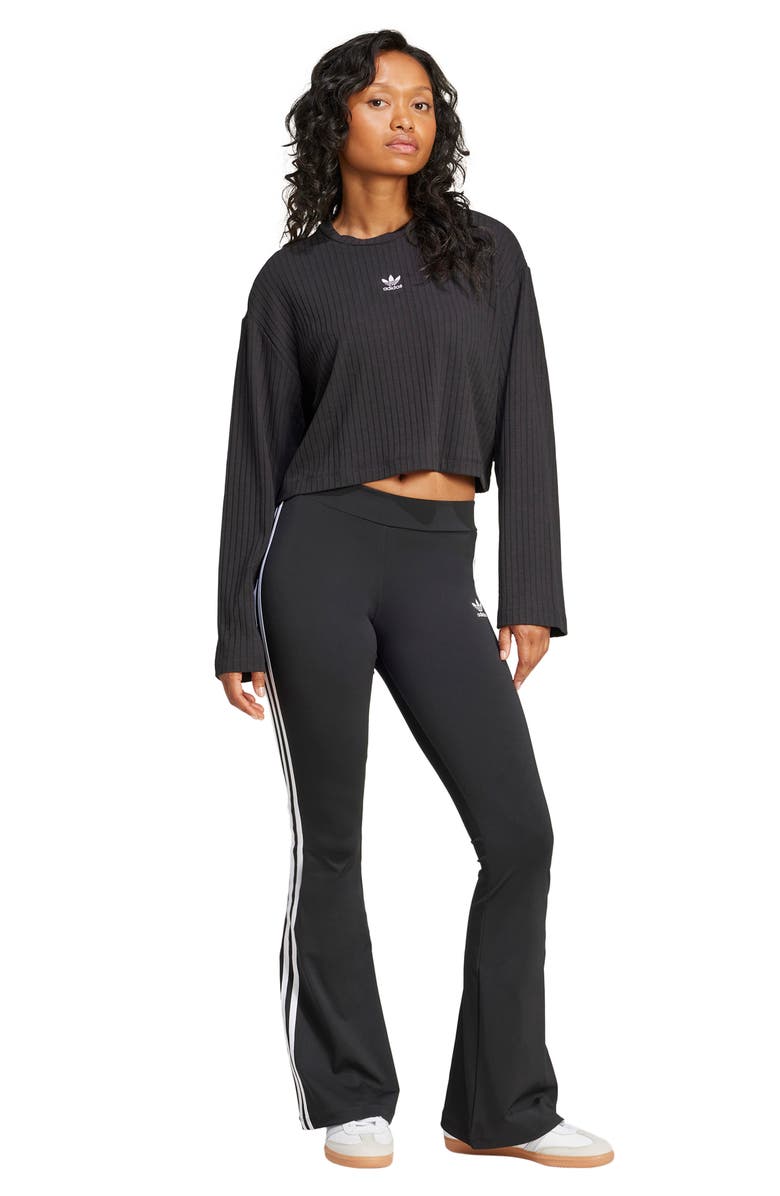 adidas Originals Essentials Trefoil Logo Rib Crop Top, Alternate, color, 
