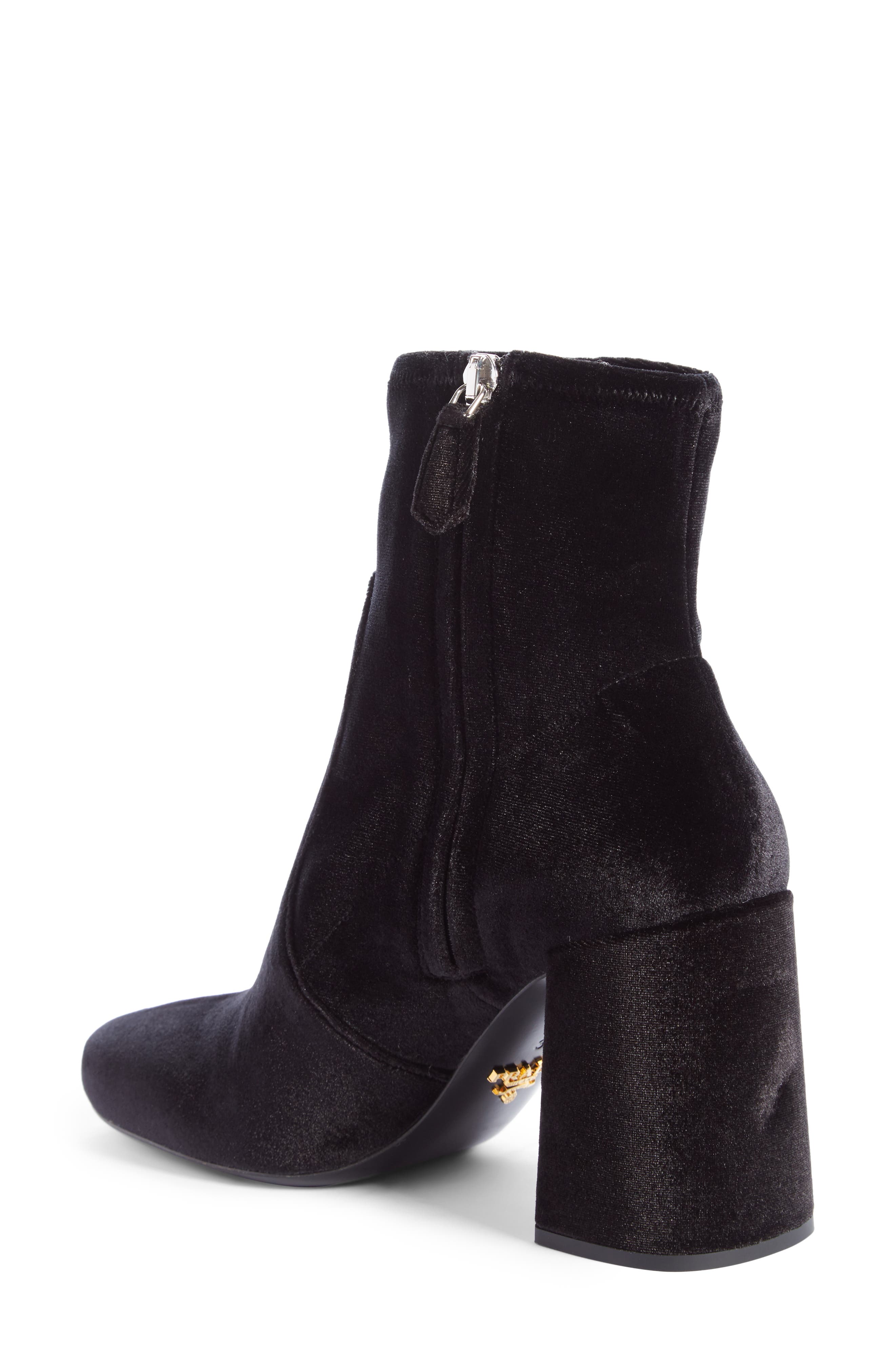 Prada Block Heel Bootie, Alternate, color, 