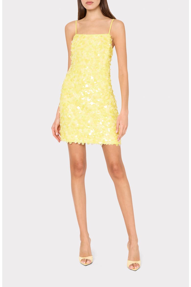 Colette Sequin Minidress, Main, color, YELLOW