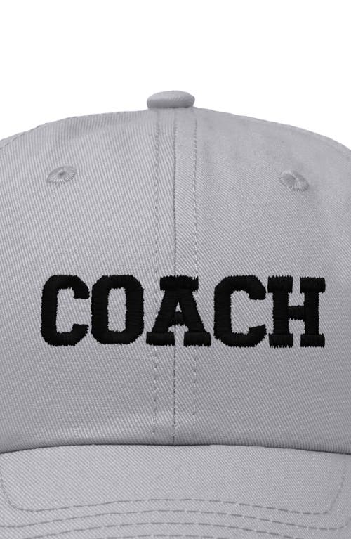 Dalix Coach Embroidered Sports Dad Cap In Gray
