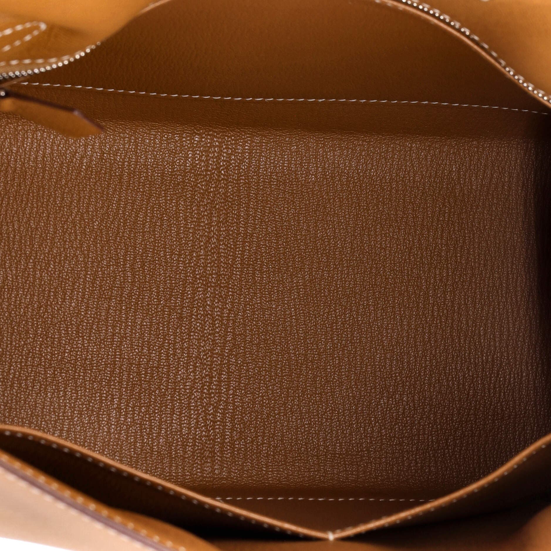 Pre-Owned Hermes Kelly Handbag Brown Epsom with Palladium Hardware 28, Alternate, color, 