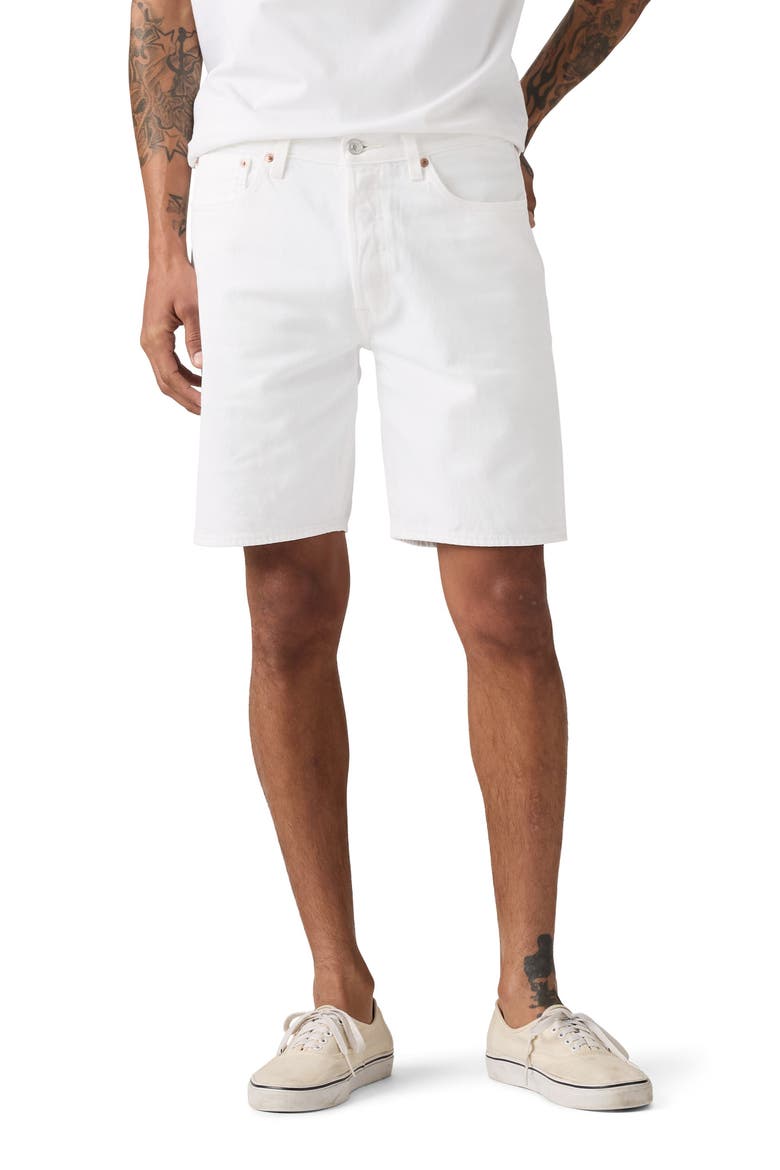501® Original Denim Shorts, Main, color, OPTIC DAISY SHORTS