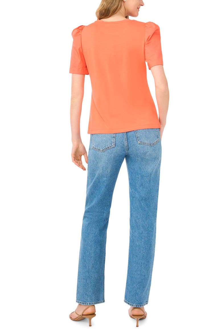 Puff Sleeve Top, Alternate, color, LIVING CORAL