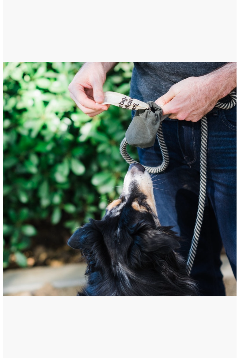 Dog Poop Bag Holder in Cotton | USA Made, Alternate, color, Desert Grey