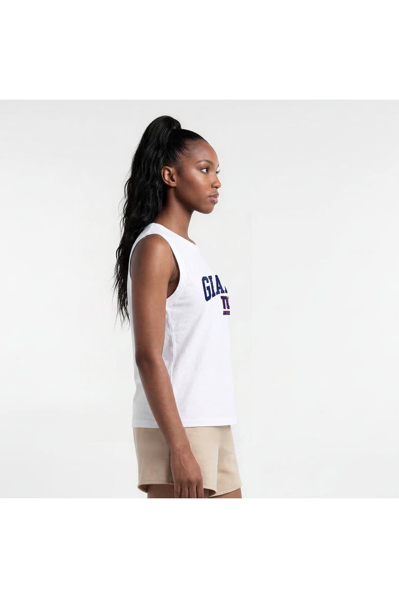 Women's Champion  White New York Giants Muscle Tank Top, Alternate, color, White