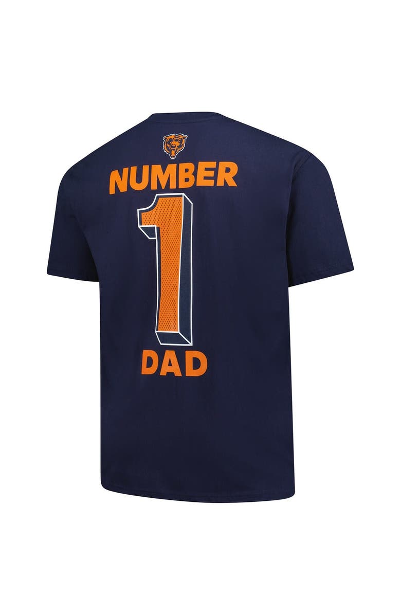FANATICS Men's Fanatics  Navy Chicago Bears Big & Tall Number One Dad T-Shirt, Alternate, color, Navy