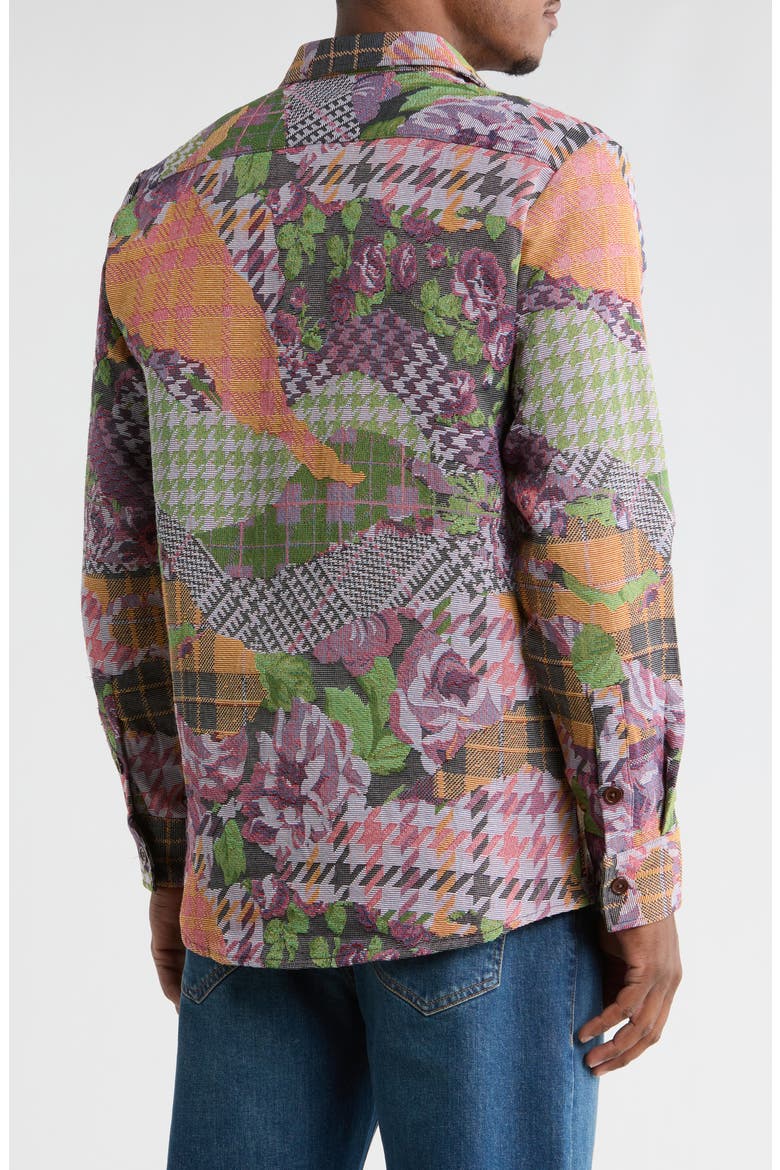 Tapestry Shirt Jacket, Alternate, color, PINK