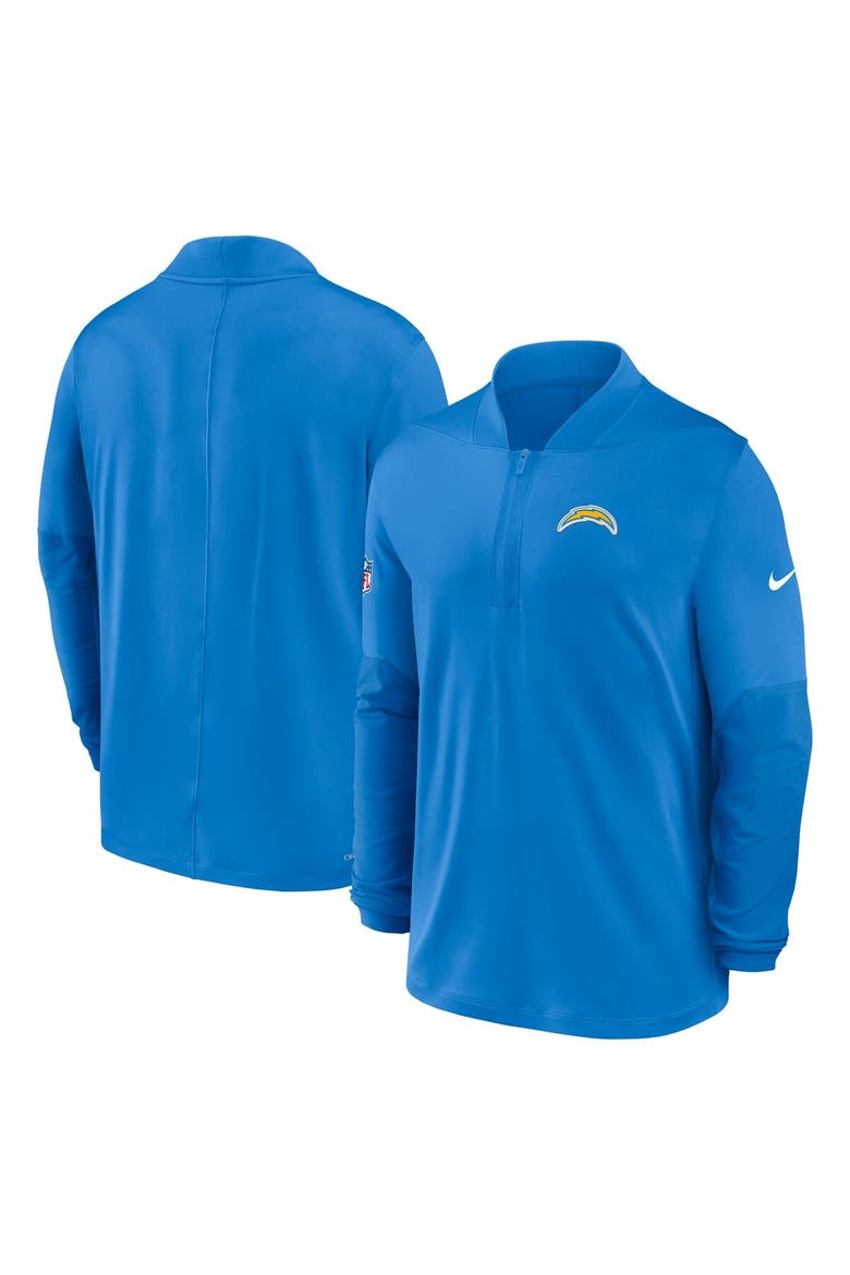 Men's Nike Powder Blue Los Angeles Chargers Sideline Dri-FIT Half-Zip Pullover, Alternate, color, Powder Blue