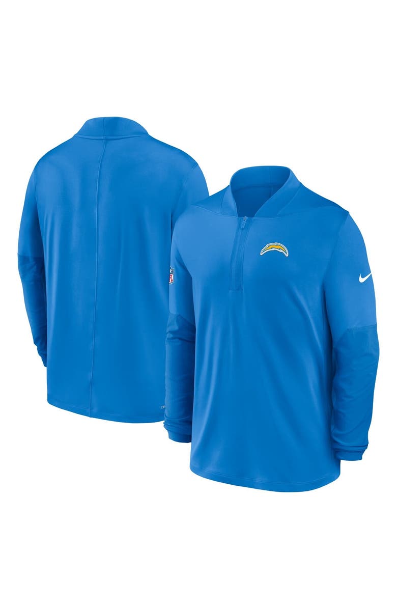 Nike Men's Nike Powder Blue Los Angeles Chargers Sideline Dri-FIT Half-Zip Pullover, Alternate, color, Powder Blue