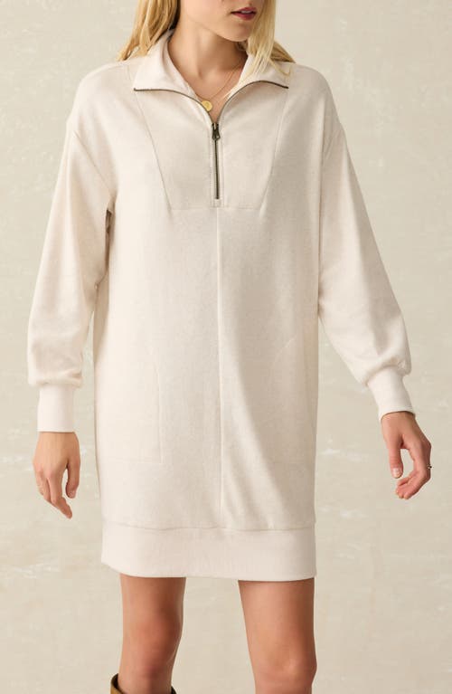 FAHERTY FAHERTY LEGENT QUARTER ZIP LONG SLEEVE MINIDRESS