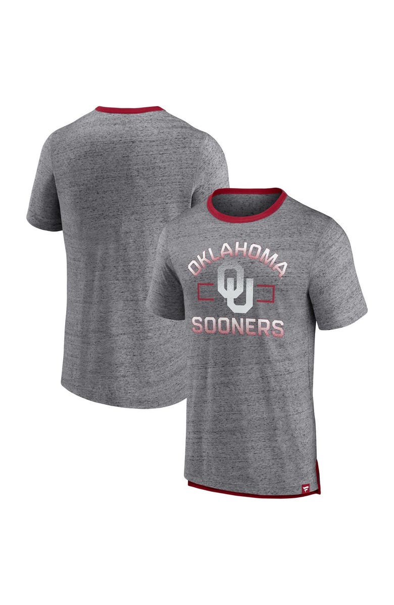 FANATICS Men's Fanatics Branded Heathered Gray Oklahoma Sooners Personal Record T-Shirt, Main, color,