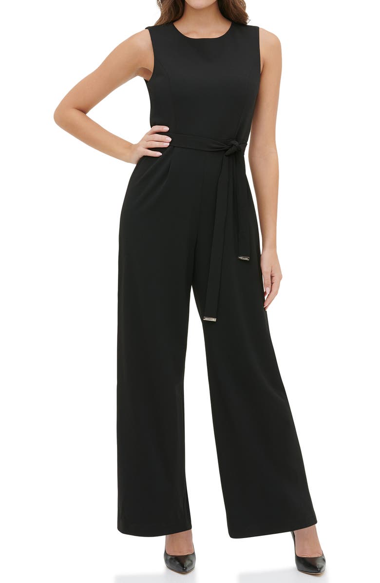 Tommy Hilfiger Sleeveless Knit Wide Leg Jumpsuit, Main, color,