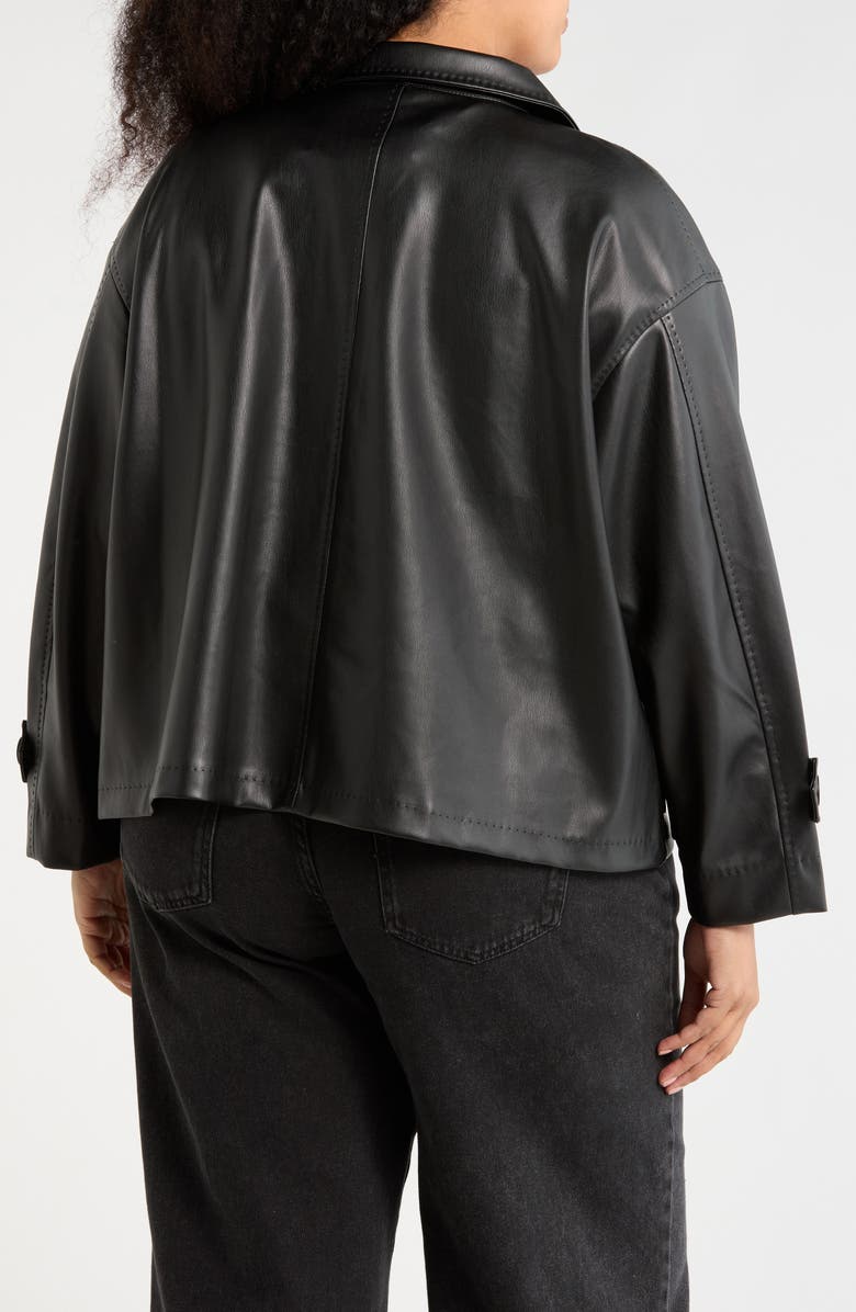 MAX STUDIO Faux Leather Jacket, Alternate, color, Black