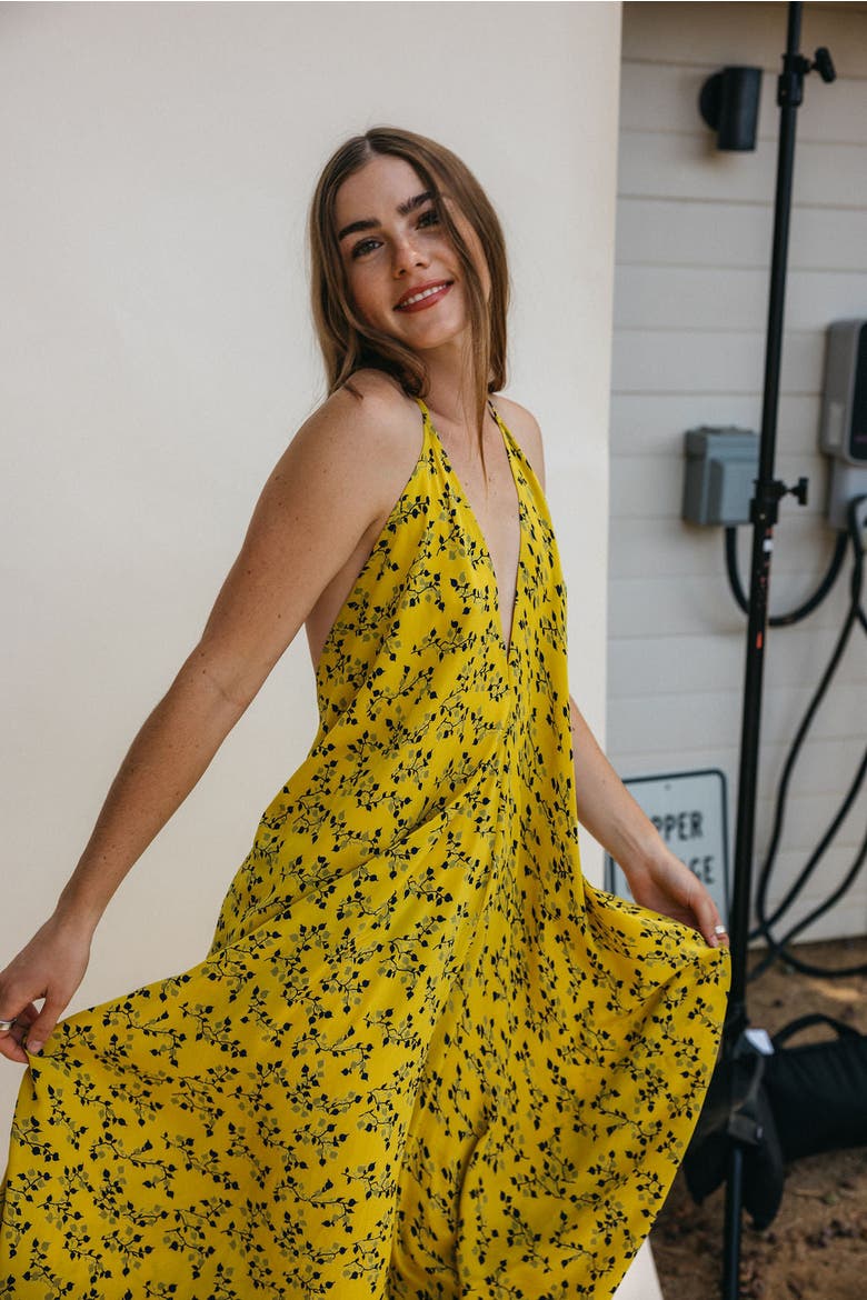 Classic Silk Dress Monday, Alternate, color, Yellow