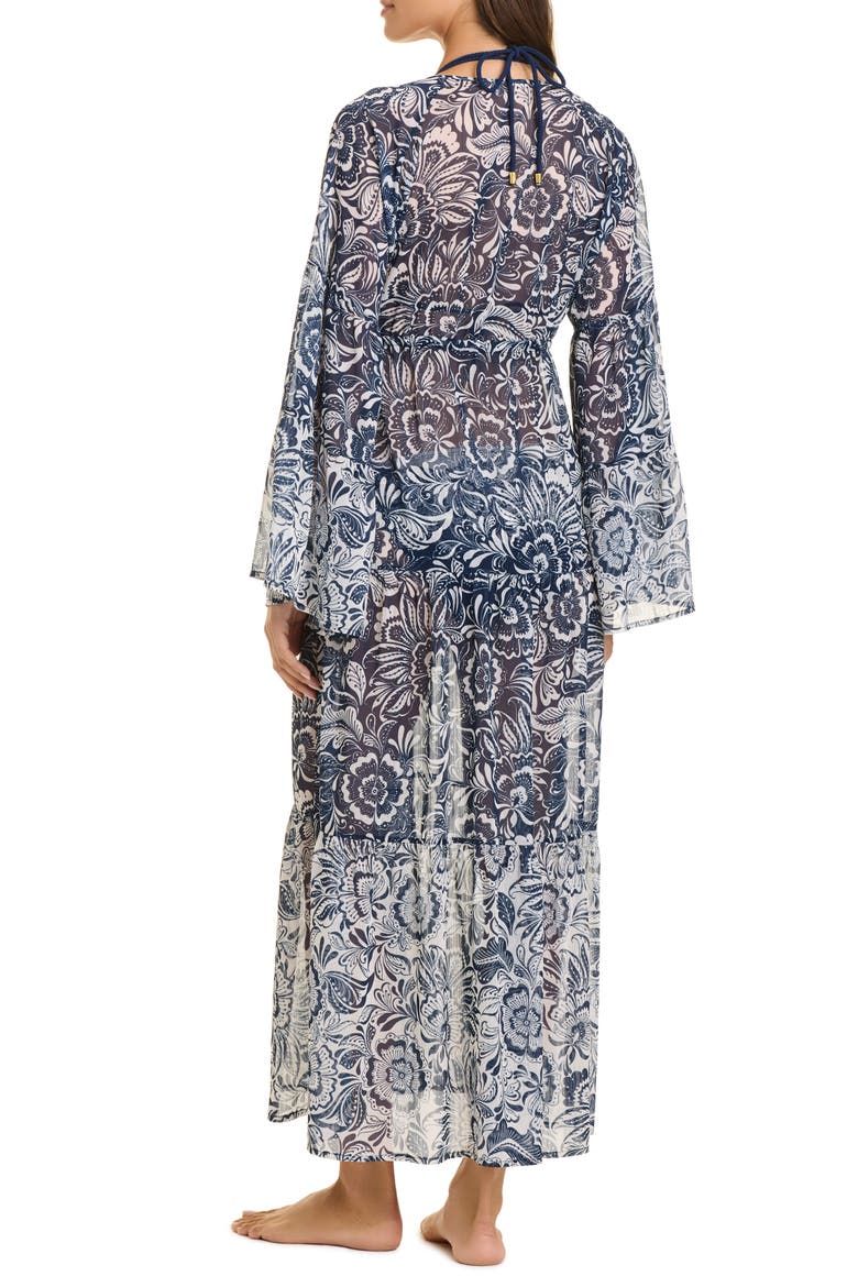 Floral Cover-Up Maxi Dress, Alternate, color, MIDNIGHT