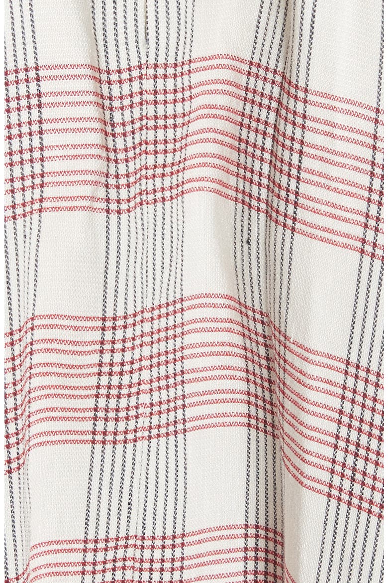 Finn Plaid Handkerchief Hem Dress, Alternate, color, RED/ NAVY/ WHITE