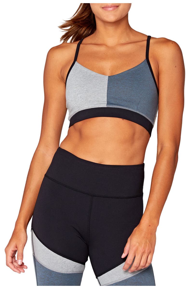 Threads 4 Thought Fran Colorblock Sports Bra, Main, color, 