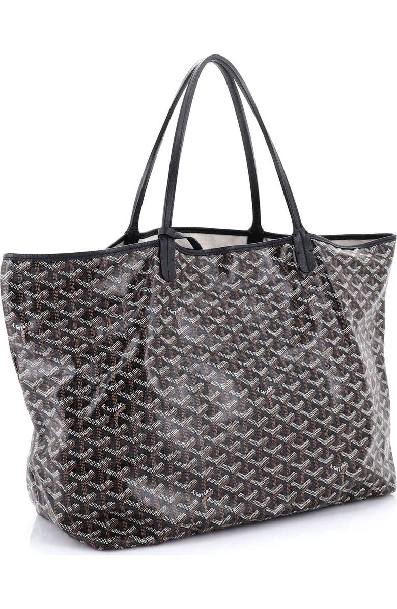 Pre-Owned Goyard Saint Louis Tote Coated Canvas GM, Alternate, color, Black