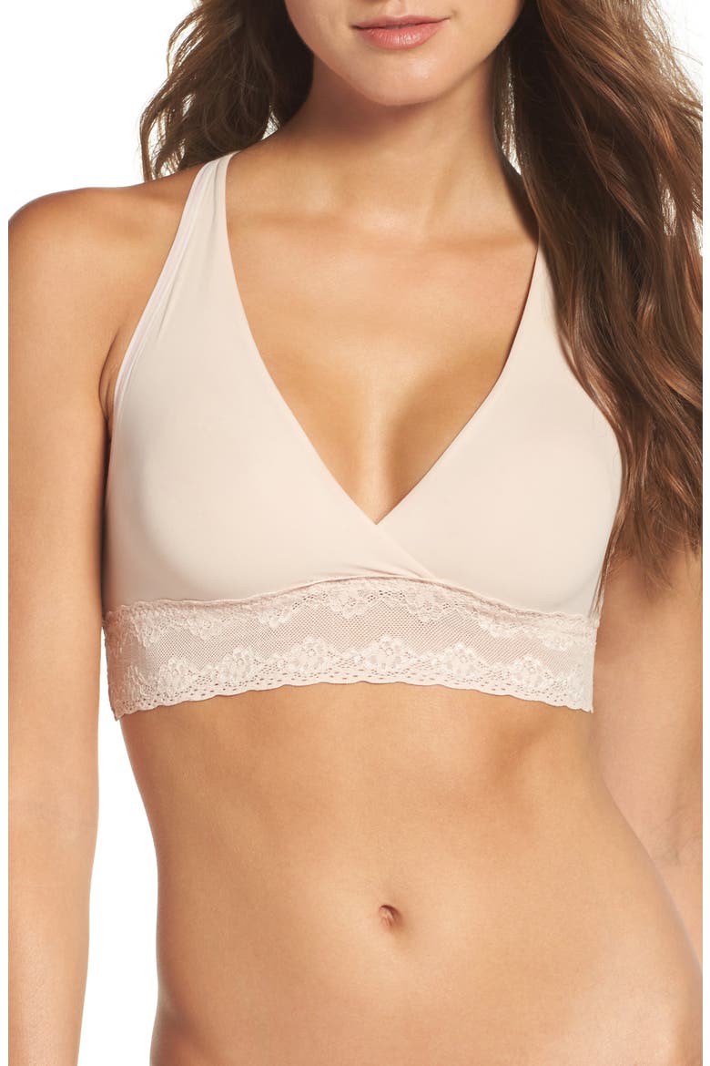 Bliss Perfection Racerback Maternity/Nursing Bralette, Main, color, CAMEO ROSE