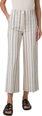 Akris punto Chiara Stripe Wide Leg Crop Jeans