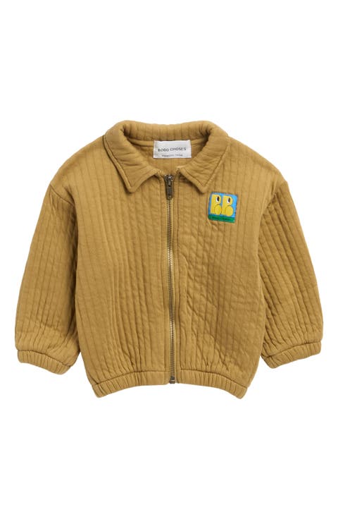 Tag Logo Quilted Organic Cotton Jacket