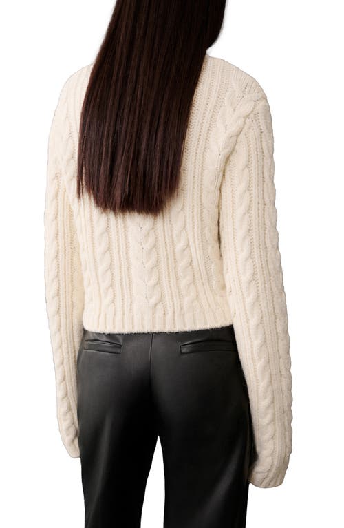Mango Cable Stitch V-neck Cardigan