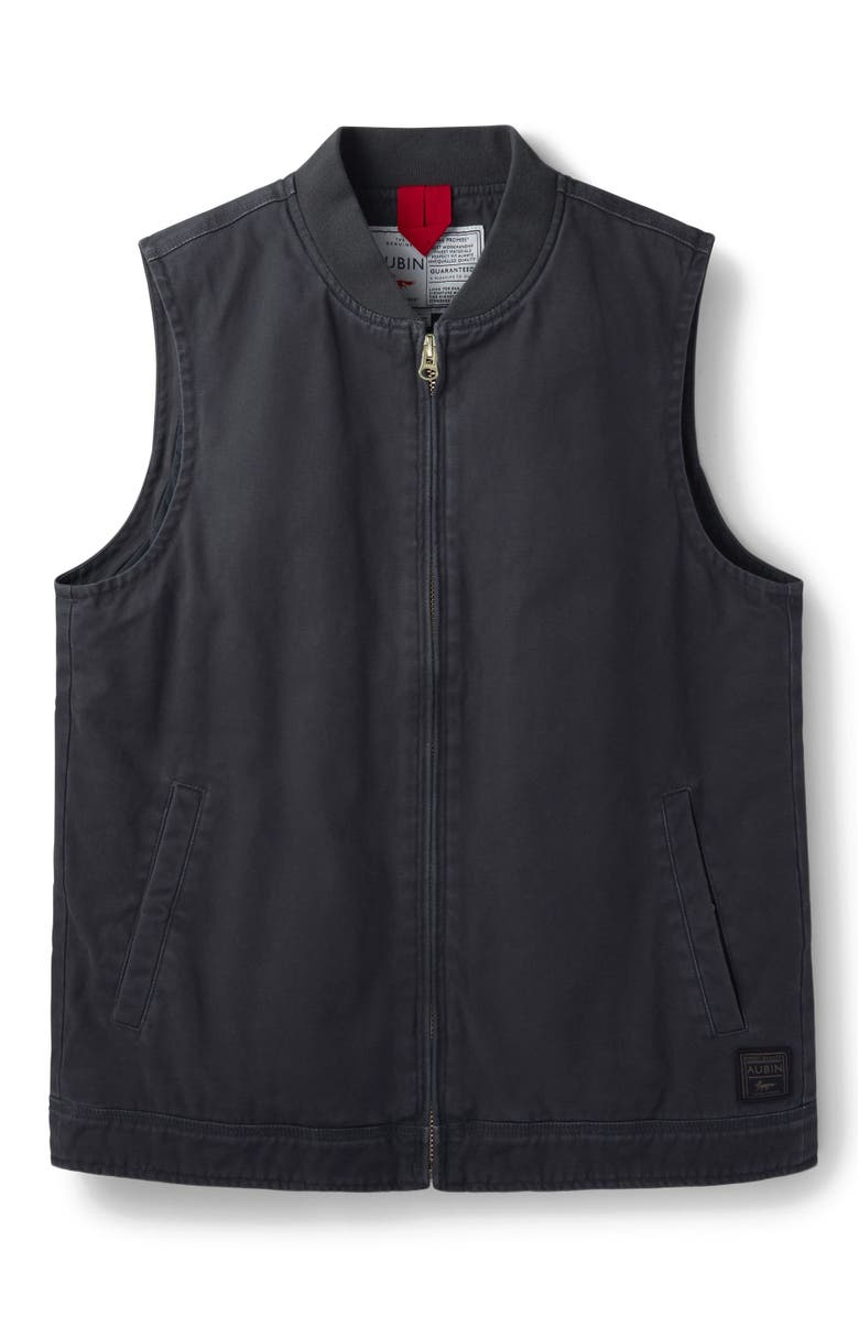 Aubin Duke Canvas Gilet Vest, Alternate, color, Washed Black