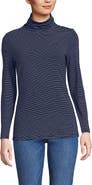 Lands' End Lightweight Jersey Long Sleeve Turtleneck