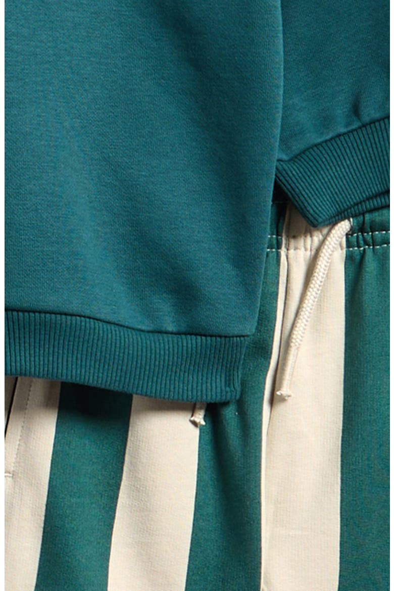 Kids' 4-Pack Assorted Sweatshirts & Shorts Set, Alternate, color, BROWN/GREEN