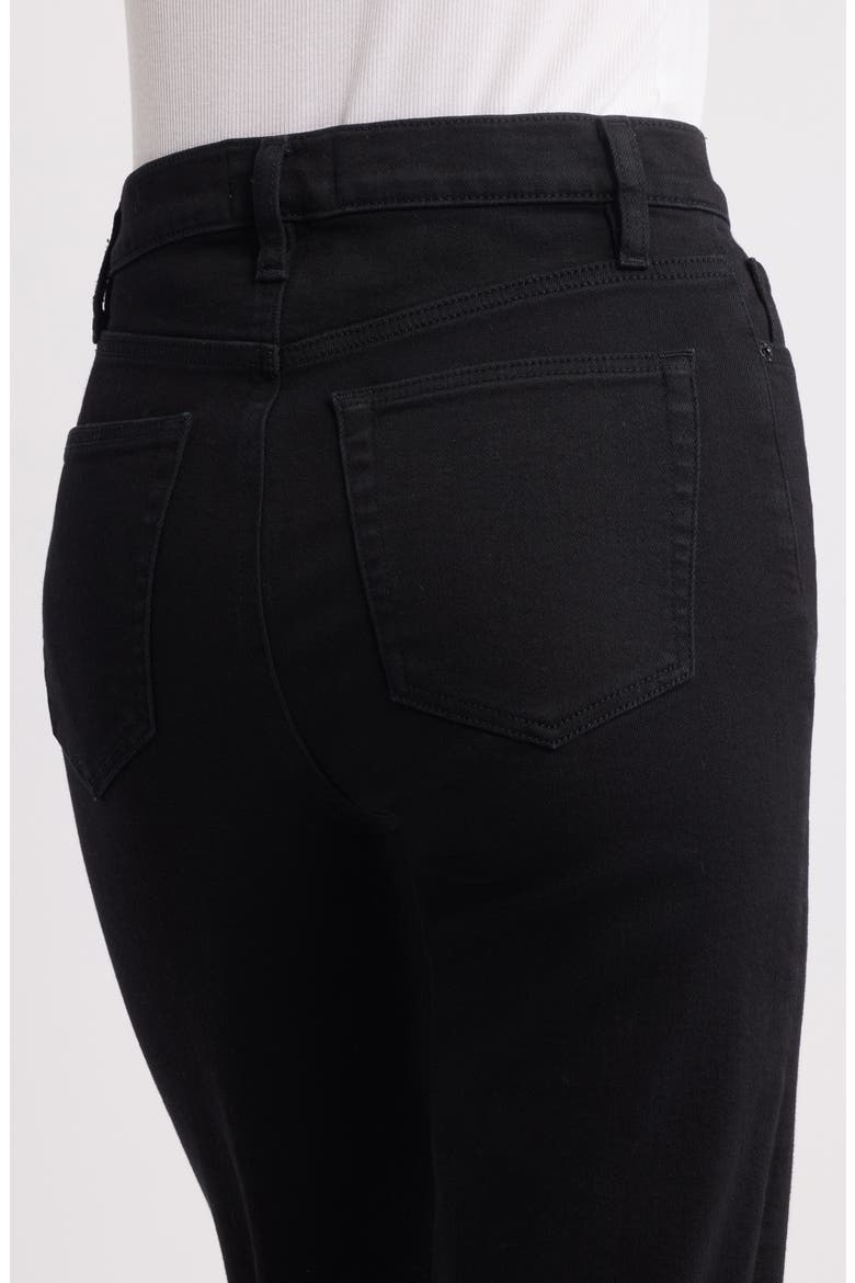 Le Sleek High Waist Ankle Straight Leg Jeans, Alternate, color, BLACK