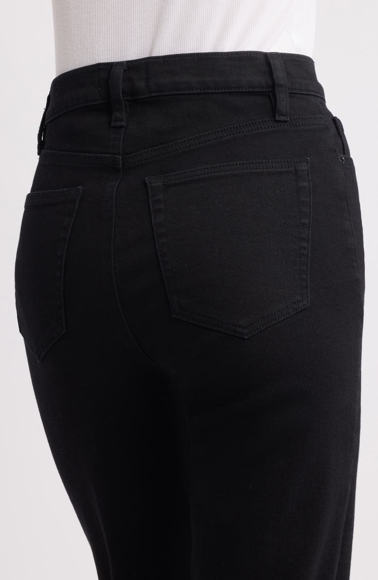 FRAME Le Sleek High Waist Ankle Straight Leg Jeans, Alternate, color, Black