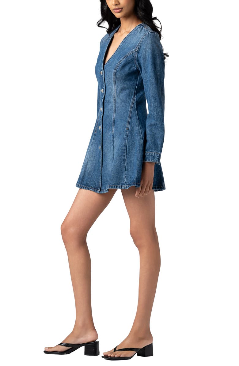 BLANKNYC Long Sleeve Denim Minidress, Alternate, color, Dazzle Me