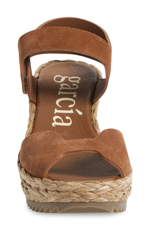 Shop Pedro Garcia Fama Ankle Strap Wedge Sandal In Hazelnut Castoro