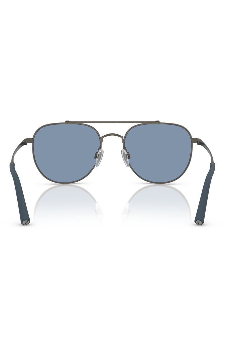 Oliver Peoples x Roger Federer 54mm Pilot Sunglasses, Alternate, color, Pewter